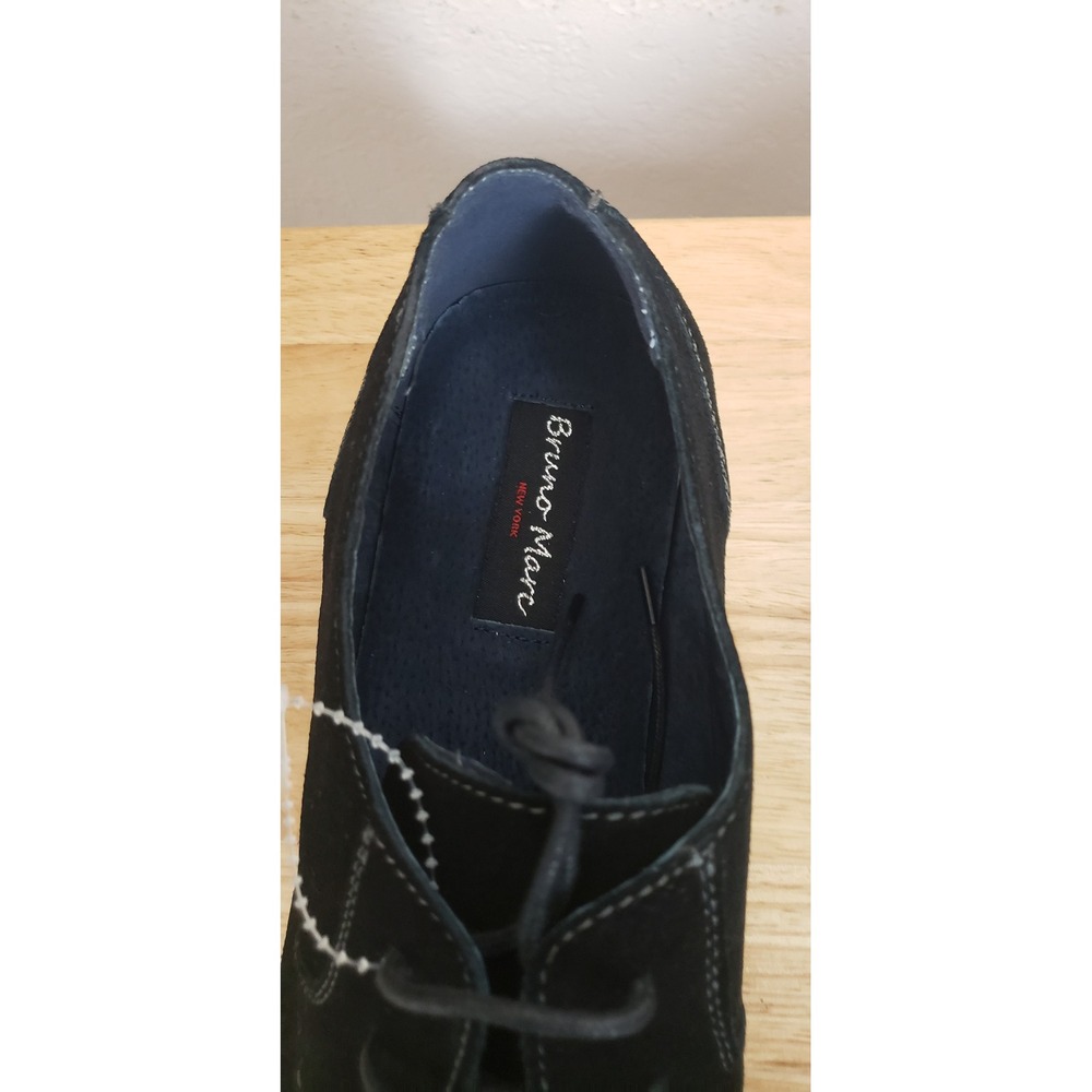 Bruno Marc New York Mens Black Suede Derby Lace Up Dress Shoes Size 12 Formal - Picture 6 of 6